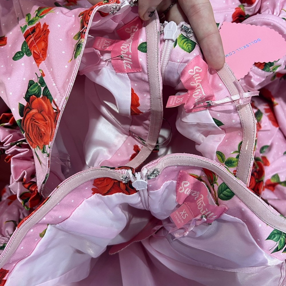 Sugar Thrillz x Dolls Kill HOLDING COURT CORSET DRESS - PINK - Picture 7 of 7